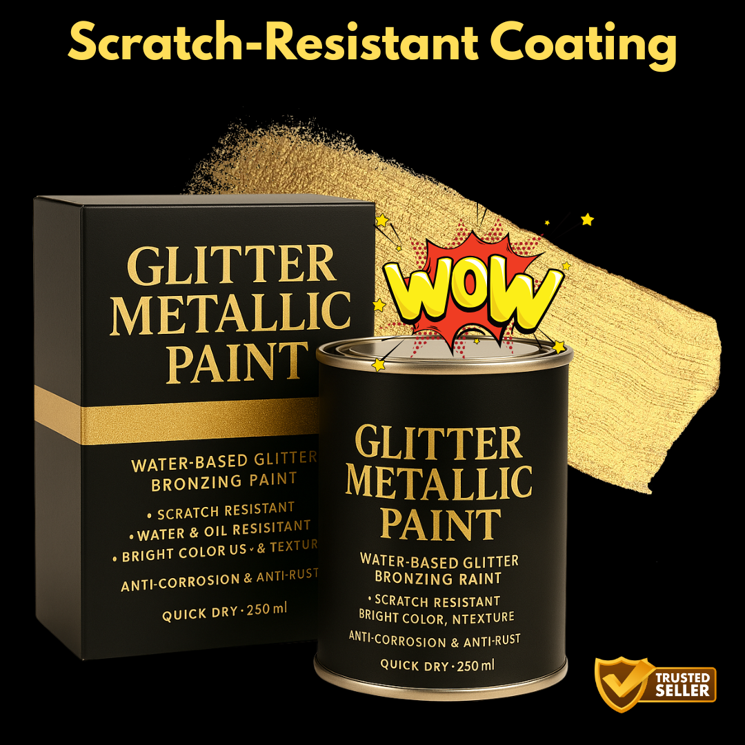 DIY Glitter Metallic Paint - Water-Based Brilliance