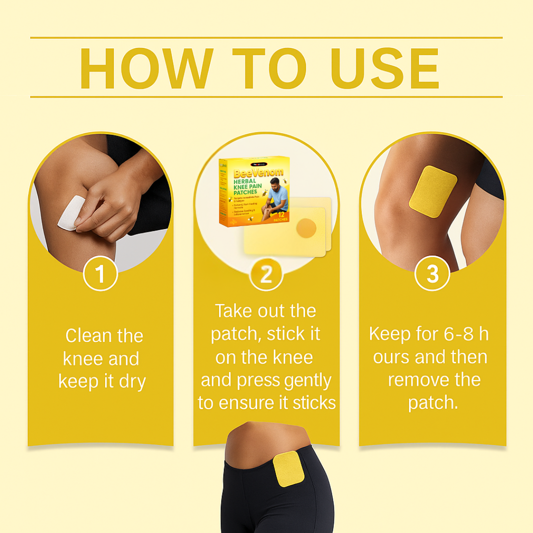 Bee Venom Knee Patches | Detoxify Body | Relief Joint Pain | Loose Extra Fat