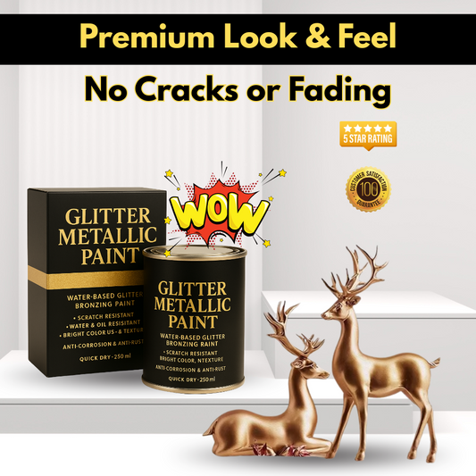 DIY Glitter Metallic Paint - Water-Based Brilliance