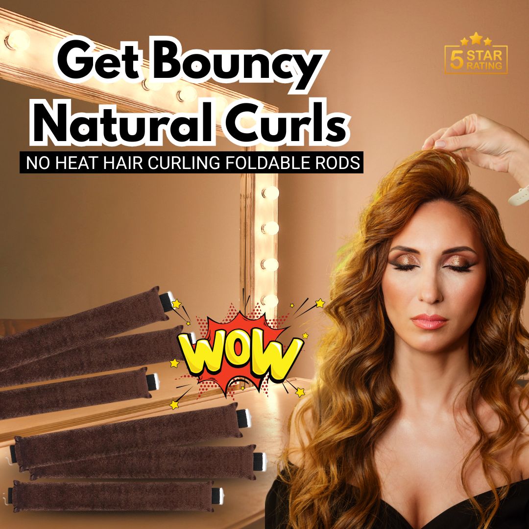 Heatless Curling Rods with Hooks (Pack of 3)