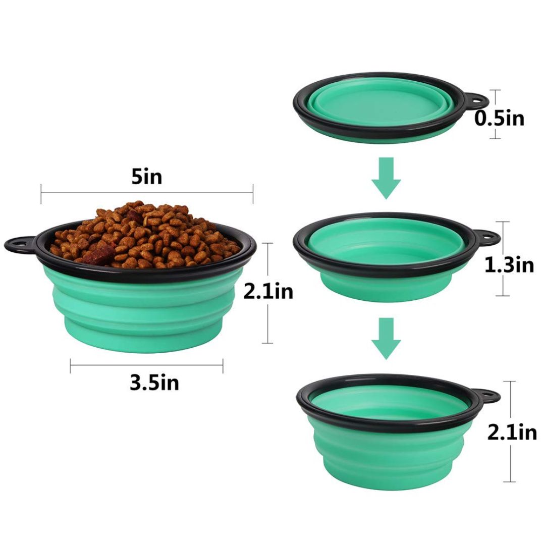 Foldable Silicone Pet Feed Bowl